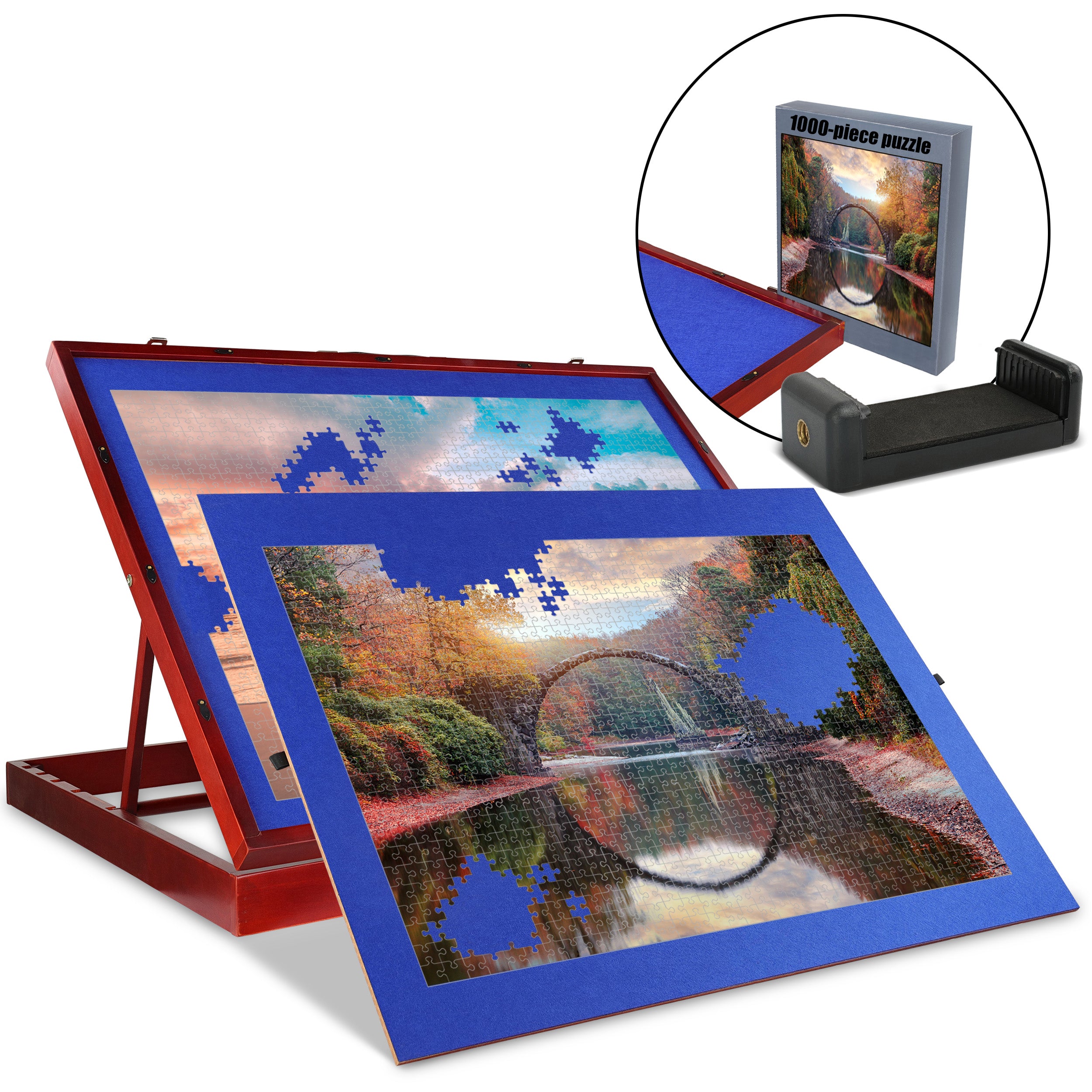 Adjustable Puzzle Table Puzzle Easel Portable Board for Up to 1000 Piece