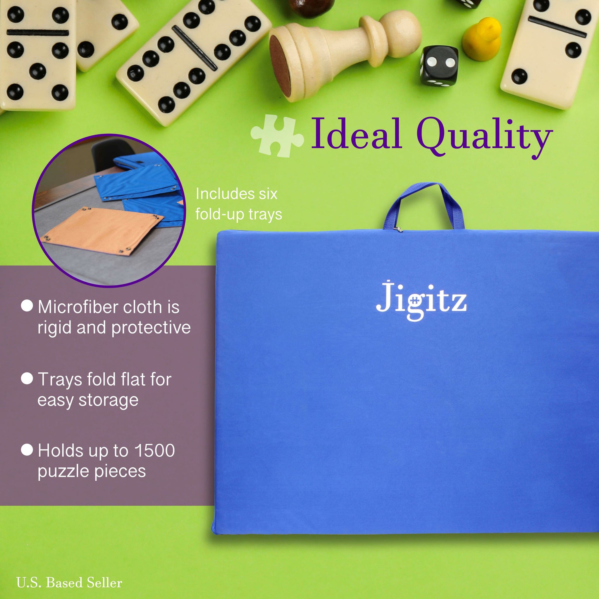 Jigitz Puzzle Sorter Trays - 7 Puzzle Tray Organizer Boxes for 1500pc  Puzzles 