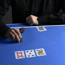 Load image into Gallery viewer, Poker Mat Blue and White Card Game Rubber Mat with Black Carrying Bag
