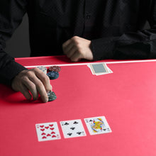 Load image into Gallery viewer, Poker Mat Red and White Card Game Rubber Mat with Black Carrying Bag
