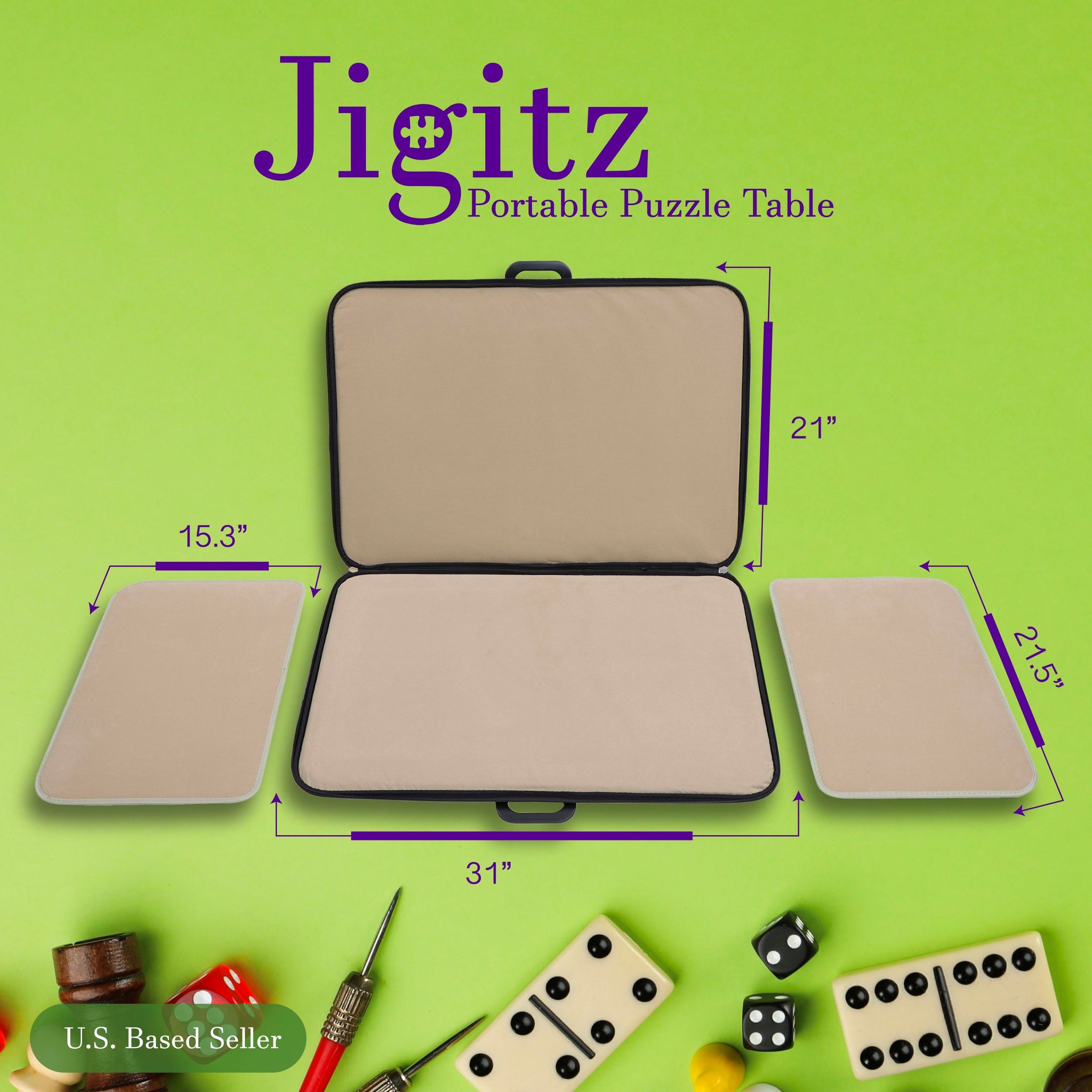 1000 Piece Jigsaw Puzzle Board Carrying Case - Portable Puzzle Mat – Jigitz